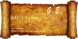 Gál Elina névjegykártya